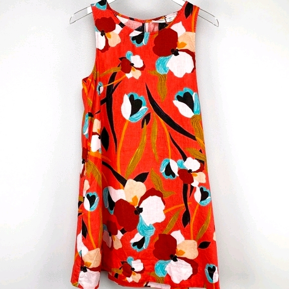 Sigrid Olsen Dresses & Skirts - SO 100% linen floral swing dress